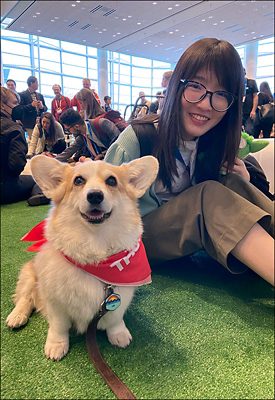 Sherry with a dog | 