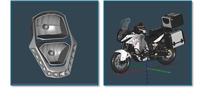 Model of a travel-motorcycle from an Austrian manufacturer for additive manufacturing and game design, obtained from 3dmodels.org | Synopsys