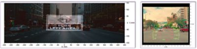 Example of a Head-Up Display (HUD) on a windshield | Synopsys