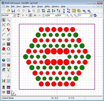 PCF geometry in the RSoft CAD | Synopsys