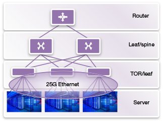 Diagram of 25G Ethernet Network Architecture