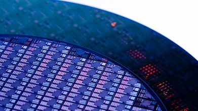 Purple Silicon wafer