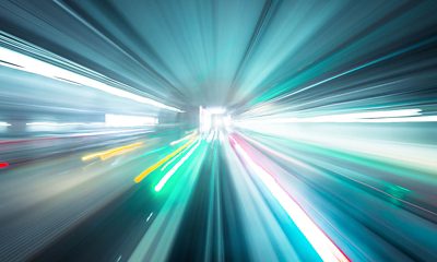 Motion blurred lights