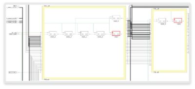 Figure 3: System route schematic shows the initial flop-flops and added synchronization delay chain