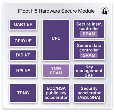 图6：具有信任根的DesignWare tRoot H5硬件安全模块