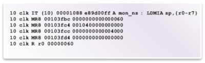 Figure 2: Example of a textural output extracted from an FSDB file