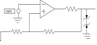 implementation of the comparator using back-to-back zener diodes | Synopsys
