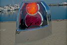 Round reflectors taillight lit