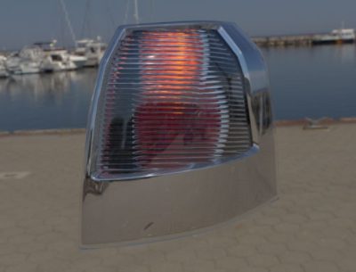 Round reflectors taillight with deco optics lit