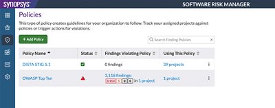 Standardize AppSec workflows through policy