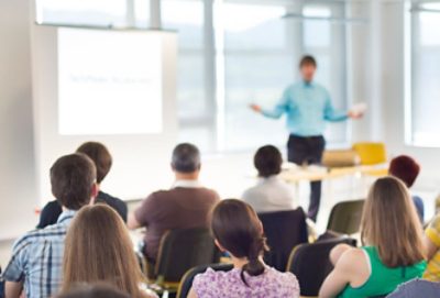 30139890 - speaker at business workshop and presentation,  audience at the conference room