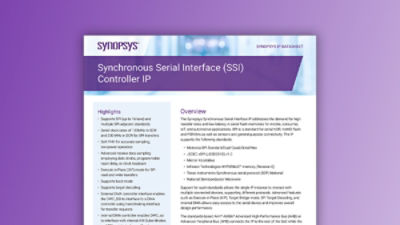 Synchronous Serial Interface (SSI) Controller IP – Datasheet | Synopsys
