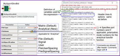 New option for analytical equation-based S-Matrix data