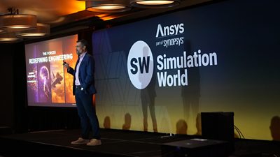 Anthony Dawson, SVP, Simulation & Analysis Customer Excellence at Ansys, part of Synopsys, delivers the keynote at Simulation World at Synopsys Converge on March 11, 2026 in Santa Clara, Calif. 