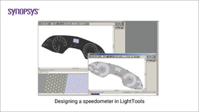 Speedometer and dashboard modeled in LightTools | 