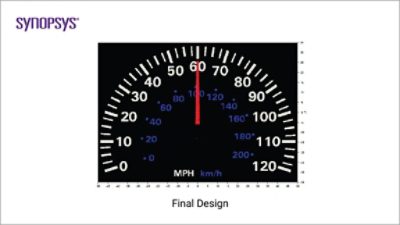Final speedometer design in LightTools | Synopsys