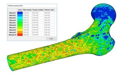 Multipart mesh of a human torso in Simpleware FE