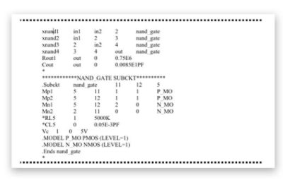 SPICE circuit file | Synopsys