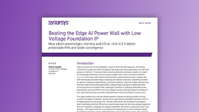 Beating the Edge AI Power Wall with Low Voltage Foundation IP 