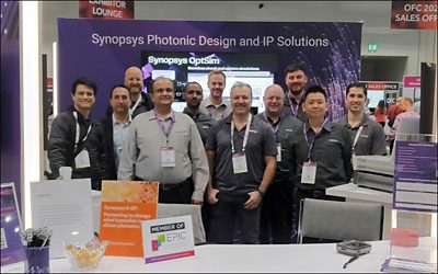 OFC 2023 Booth Picture with Synopsys Staff