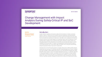 Change Management with Impact Analysis During Safety-Critical IP and SoC Development – White Paper