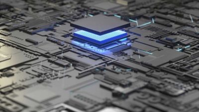 Central Computer Processors CPU concept. 3d rendering,conceptual image.