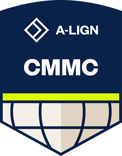 A-LIGN Cybersecurity Maturity Model Certification (CMMC) Level 2 certification badge