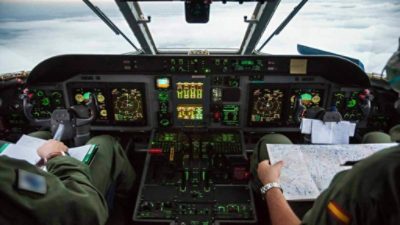 Air Force cabin during a flight