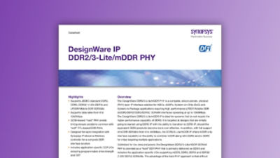 DDR2/3-Lite PHY IP – Datasheet | Synopsys