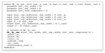 FPGA Design Code Example on Synopsys Website
