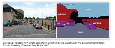 Figure 7: Scene segmentation identifies the boundaries between types of objects