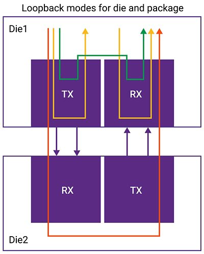 Die-to-Die Interface Loopback Modes Diagram