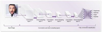 Figure 2. Example of a Convolutional Neural Network architecture (or graph) for facial analysis.