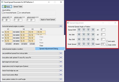 Spread Adjustment dialog for the Automatic Simulation feature in LucidShape | ϲֱ