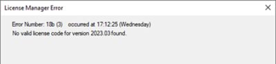 License Manager Error | 