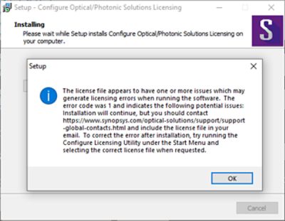 Setup - Configure Optical/Photonic Solutions Licensing | Synopsys