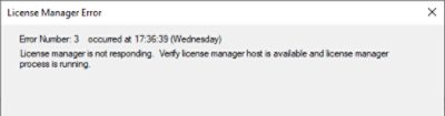 License Manager Error | Synopsys