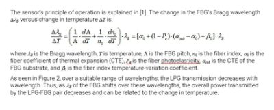 FBGs Bragg wavelength | 