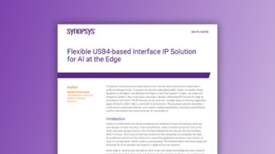 Flexible USB4-based Interface IP Solution for AI at the Edge – White ...