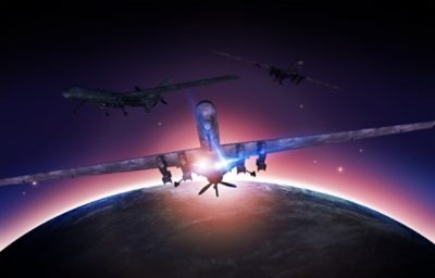 Airforce Drones Mission Concept Illustration