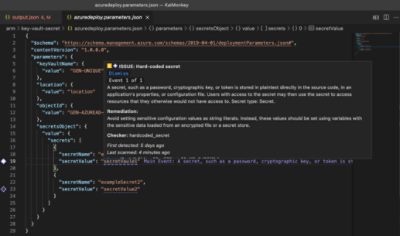 Synopsys Code Sight Detecting Hard-Coded Password in VS Code - Preventing Security Breach