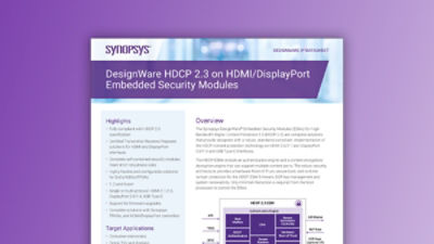 HDCP 2.3 on HDMI/DisplayPort Embedded Security Modules – Datasheet ...