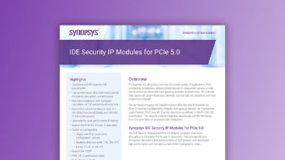 IDE Security IP Module for PCI Express 5.0 – Datasheet | Synopsys