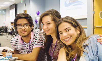 Students smiling