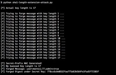 SHA-1 MAC Length-Extension Attack Demonstration in Python Code on Synopsys Software Security Blog