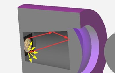 LightTools simulation of rays emitted by the display outside the region of interest