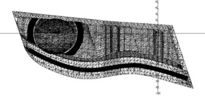 Headlamp tessellation with light guide using dense tessellation for the light guide and less dense tessellation for the remaining lamp components | Synopsys