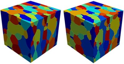 Comparison of conforming interfaces for grains | Simpleware meshing