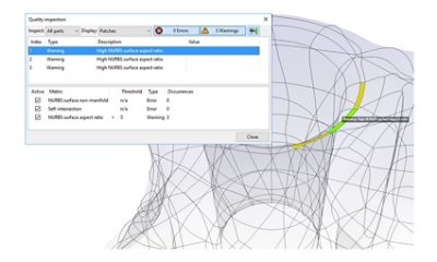 NURBS model of a pelvis in Simpleware NURBS