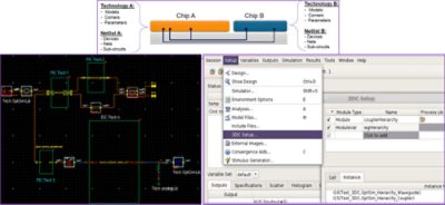 Figure: 3DIC Support in OptoCompiler for EIC and PIC: Combine Multiple Technologies, Keep Separate Scopes for Each Tech | Synopsys
